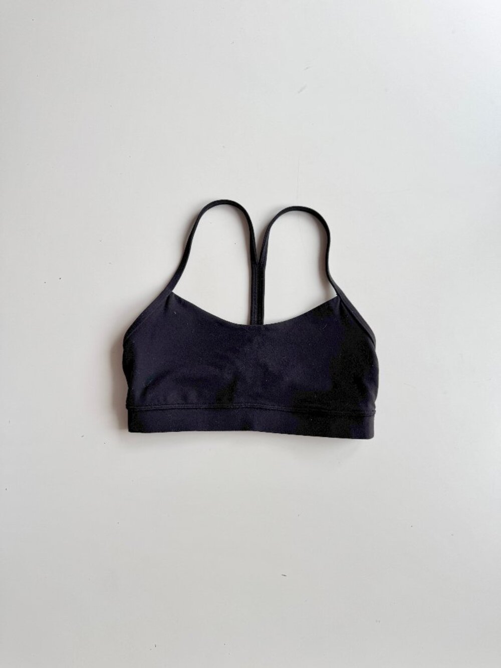 LULULEMON Flow Y Nulu Black Racerback Sports Bra, Size 6